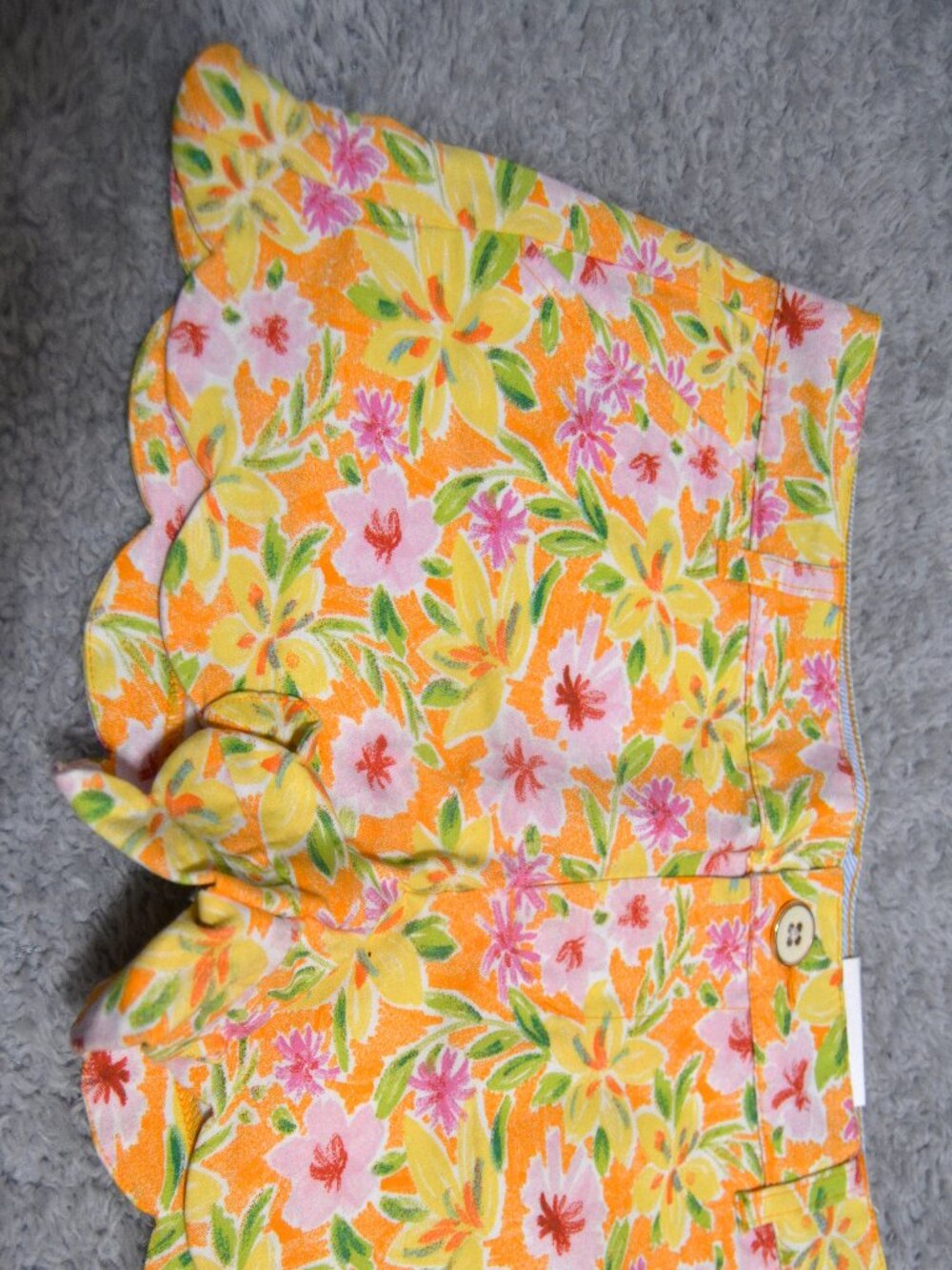 Yellow Floral Shorts